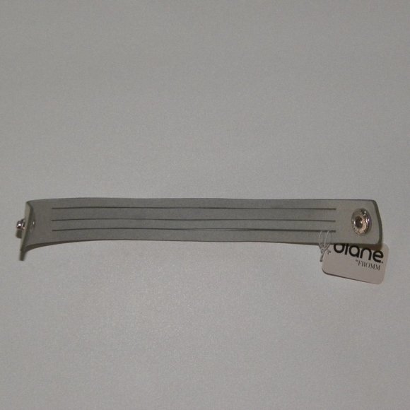 "Moonstone" 8" Leather Wrap Bracelet Blue Rhinestones - Picture 5 of 6